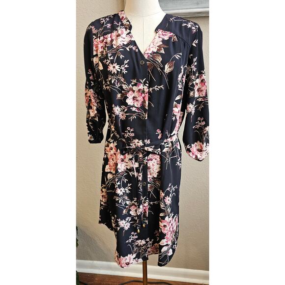 41Hawthorn Stitch Fix Women Christen Floral Button Down Shirt Dress Size M Multi - Picture 2 of 5